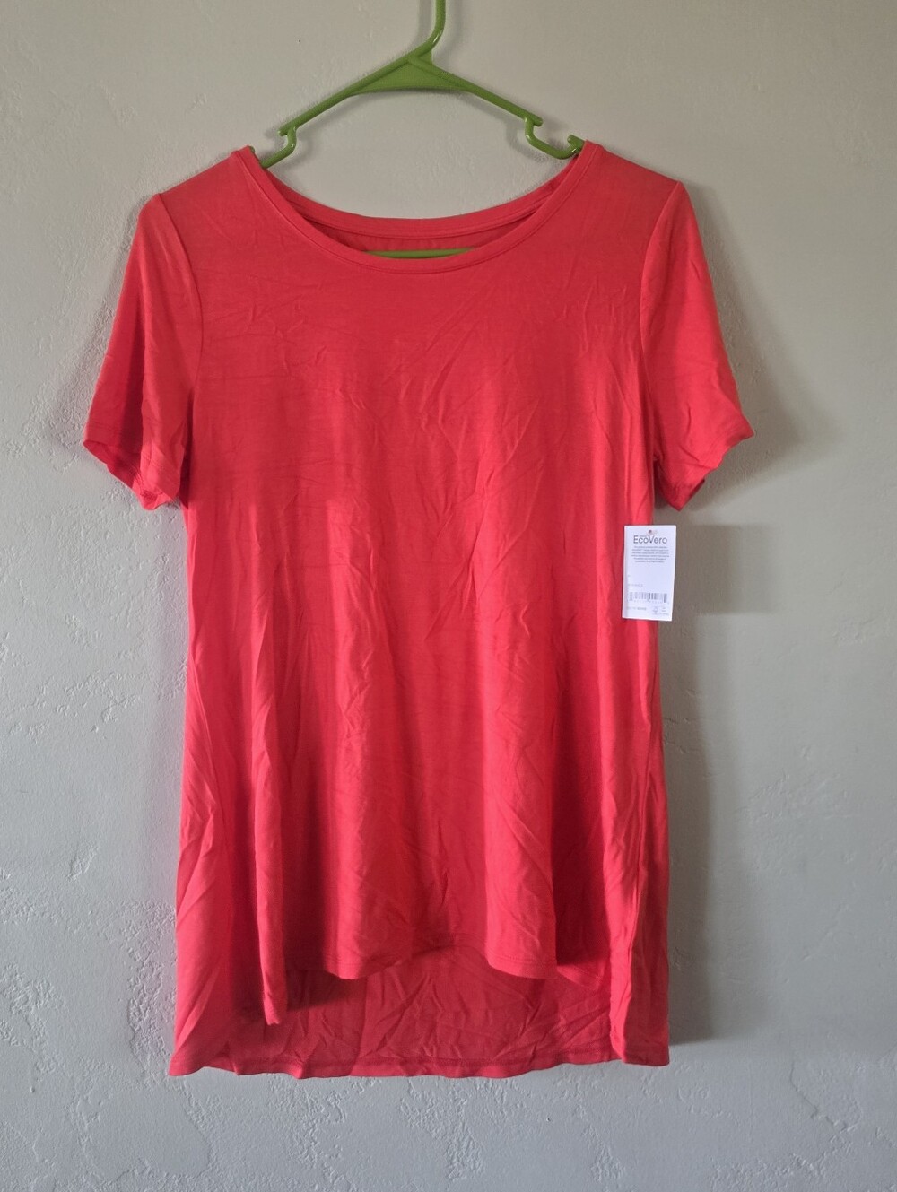Amazon Essentials Women's Scoop Neck Short Sleeve Tunic - Bright Pink